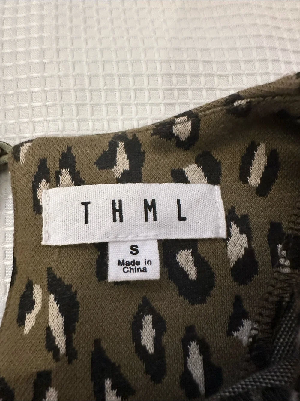 THML Green Leopard Ruffle Blouse - Picture 3 of 3